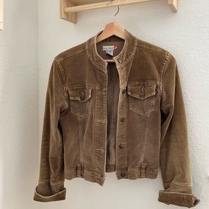 pre-loved corduroy 3/4 jacket with buttons